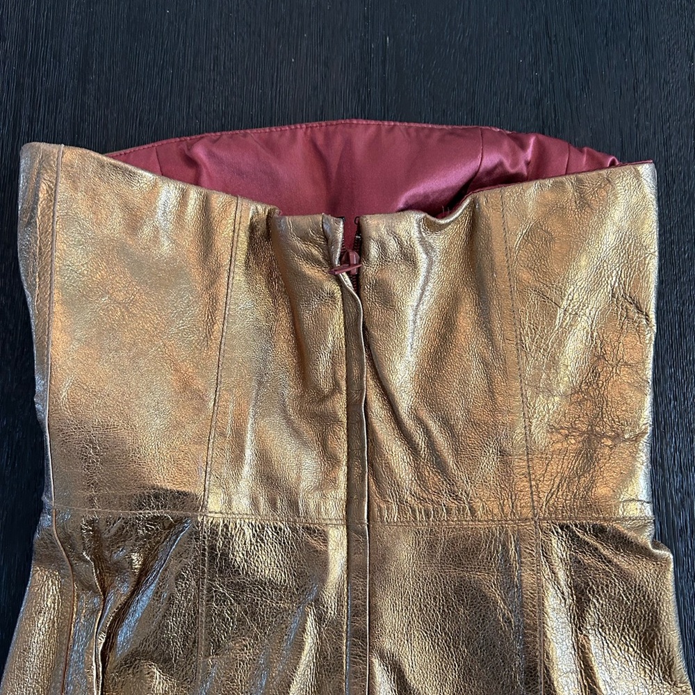 BCBG MaxAzria Strapless Gold
dress - Picture 3 of 9